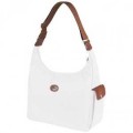 Sacoche Longchamp Paris soldes pas cher Besace Le Pliage Hobo Blanc